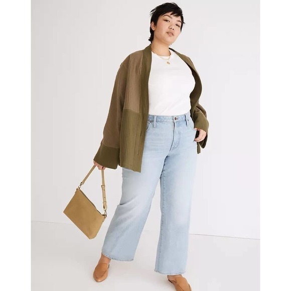 Madewell The Plus Perfect Vintage Wide-Leg Crop Jean in Edmunds Wash 24W - Picture 1 of 9